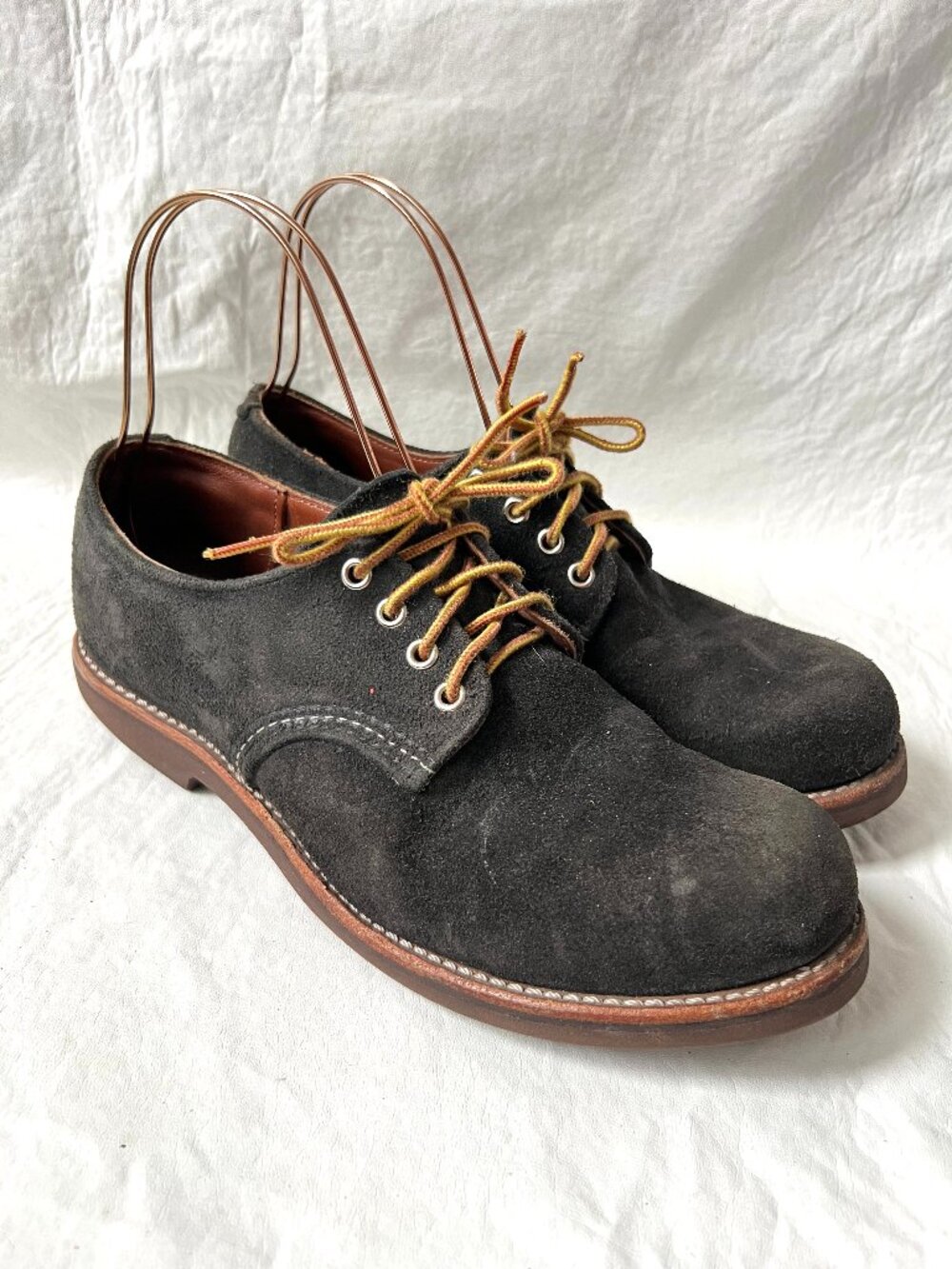 Red Wing shoes 8055 Foreman Oxford mens 9.5 D black suede lace up made in USA